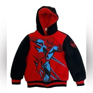 Marvel Spider-Man Sherpa Lined Full-Zip Hoodie - Boys Size 7